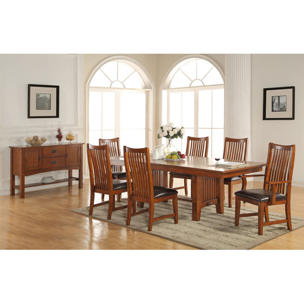 Three Posts™ Isadore 7 Piece Solid Wood Dining Set & Reviews Wayfair